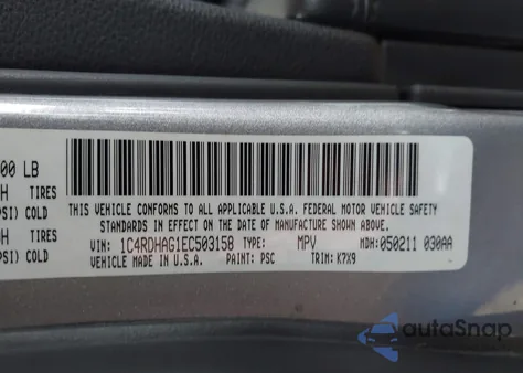 2014 Dodge Durango Sxt из США, поврежденный, VIN 1C4RDHAG1EC503158